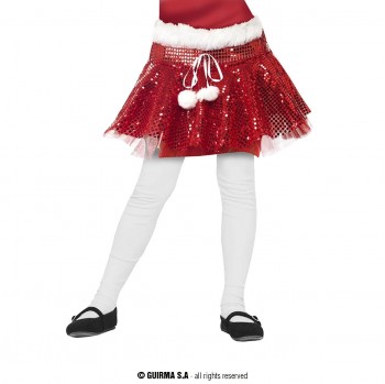 G41096 TUTU 30 CMS ROJO LENTEJUELAS  INFANTIL