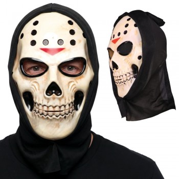 G20093 MASCARA CALAVERA HOCKEY PVC CON CAPUCHA
