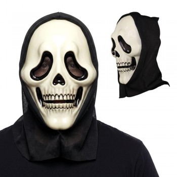 G20095 MASCARA CALAVERA KILLER PVC CON CAPUCHA