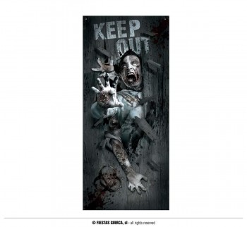 G24249 DECORACION PUERTA ZOMBIE ATTACK 80 X 180 CMS