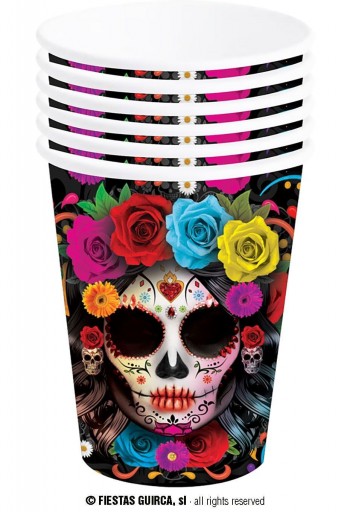 G24763 BOLSA 6 VASOS CATRINA 240 ML 9 CMS