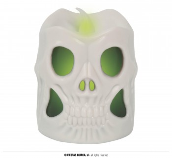 G26695 CAJA 12 VELAS CALAVERA LED 6 CMS