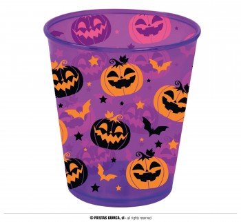 G26849 VASO HALLOWEEN LILA  10 CMS