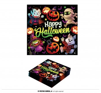 G26911 BOLSA 20 SERVILLETAS HAPPY HALLOWEEN  16X16 CMS