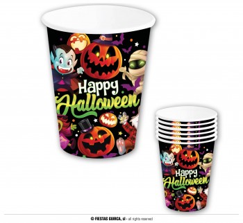 G26912 BOLSA 6 VASOS HAPPY HALLOWEEN 240 ML 9 CMS