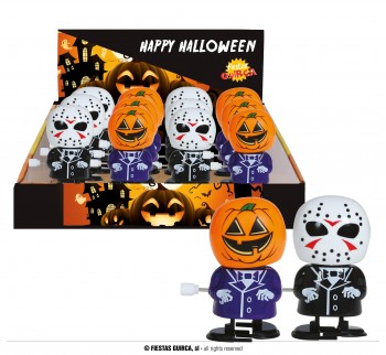 G26943 CAJA 12 MUÑECOS HALLOWEEN 6 CMS  A  CUERDA