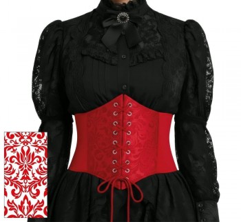 G29614 CORSET ESTAMPADO ROJO BRILLANTE