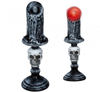 G29648 CANDELABRO CALAVERA  CON LUZ PVC 26 CMS