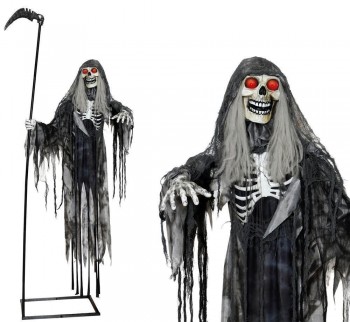 G29856 MUERTE VOLANDO, LUZ, SON. Y MOV.205 CM, PIE METAL