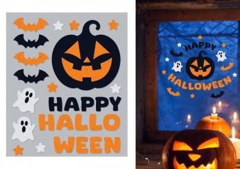 G29932 DECORACION GEL HAPPY HALLOWEEN 40X50 CMS