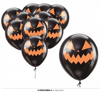 BOLSA 10 GLOBOS HALLOWEEN 30 CMS