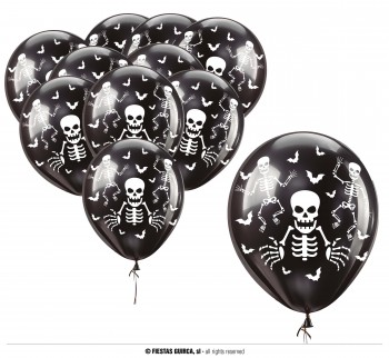 BOLSA 10 GLOBOS HALLOWEEN 30 CMS