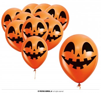 BOLSA 10 GLOBOS HALLOWEEN 30 CMS