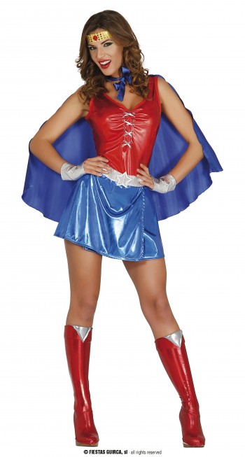 SUPER HEROINA CON CAPA  ADULTO