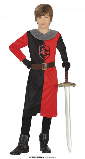 REY MEDIEVAL ROJO/NEGRO  INFANTIL