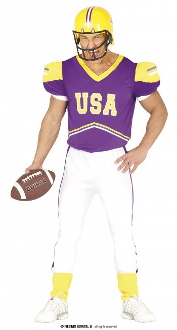 JUGADOR RUGBY MORADO QUARTERBACK