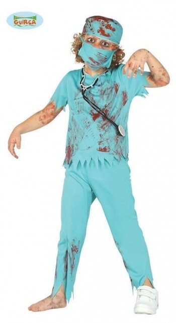 CIRUJANO VERDE ZOMBIE INFANTIL