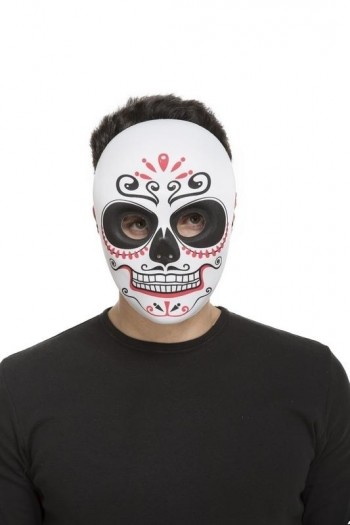 204578 1/2 Day of Dead Textile Mask