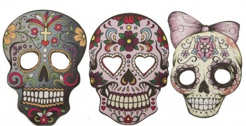 204588 Assorted Day of Dead Soft Masks