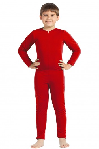 MONO ROJO SPANDEX UNISEX CREMALLERA DELANTERA