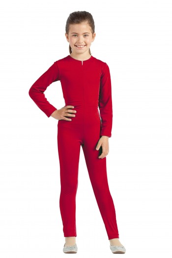 MONO ROJO SPANDEX UNISEX CREMALLERA DELANTERA