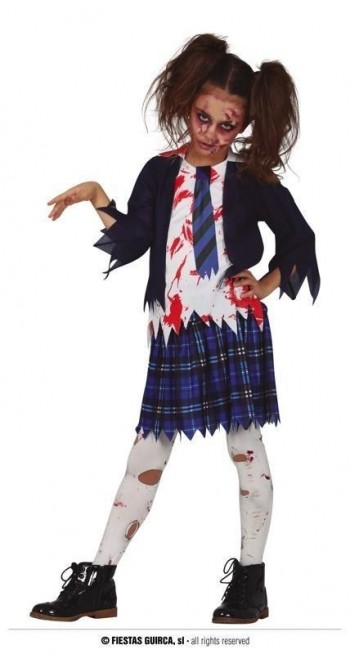 COLEGIALA  AZUL ZOMBIE INFANTIL