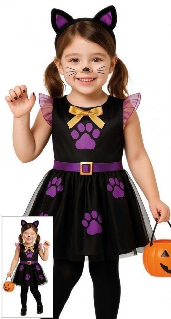 DISFRAZ DE GATITA PURPURA INFANTIL