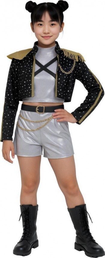 CHICA POP-STAR CHAQUETA  NEGRA