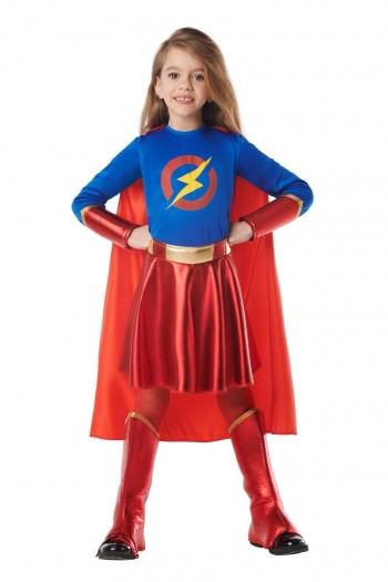 SUPER HEROÍNA CON CAPA  INFANTIL